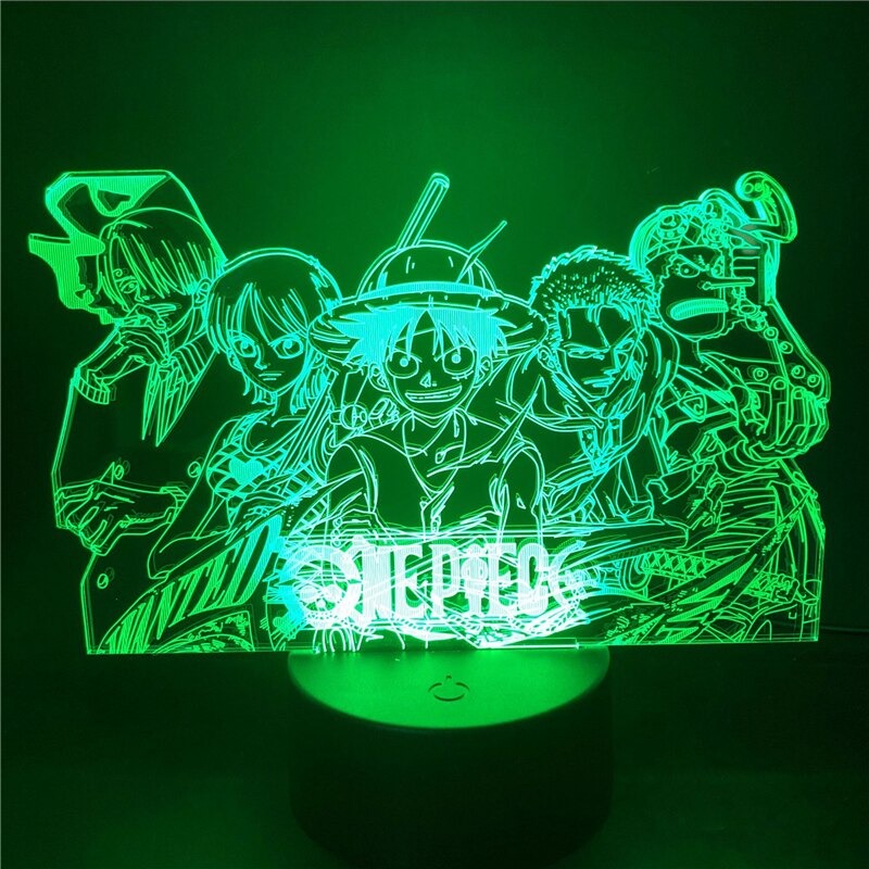 Lampada LED Luffy Nami Zoro Sanji Usopp - immagine 2