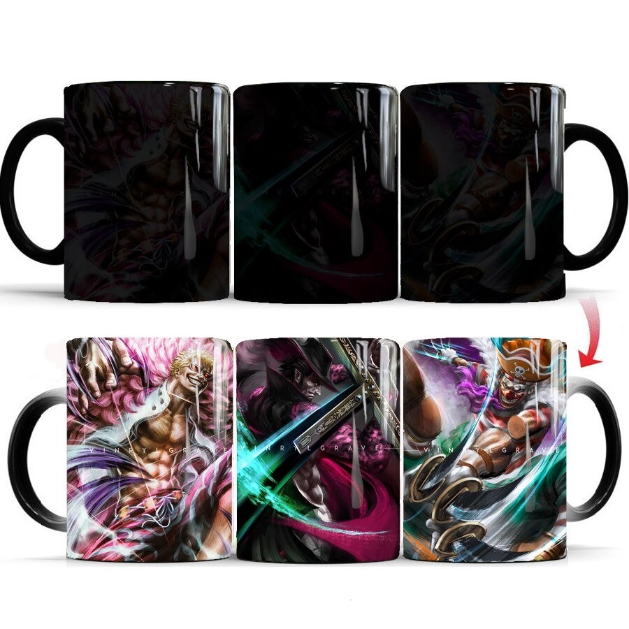 Tazza Magica Termosensibile Doflamingo & Mihawk & Buggy - immagine 2