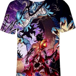 Maglietta 3D Luffy vs Kaido